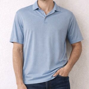 Cutter & Buck Tiger Woods Collection Golf Polo Light Blue Men’s Large NWOT